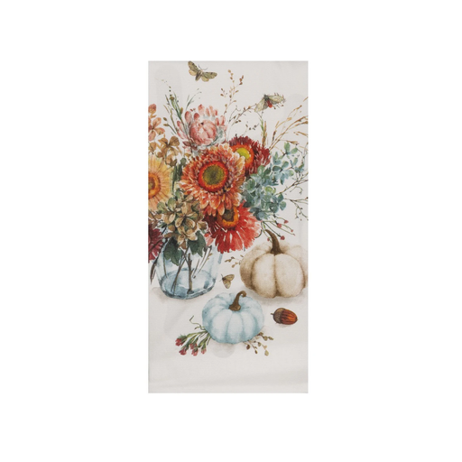 Nature's Splendor Floral Vase Terry Hand Towel