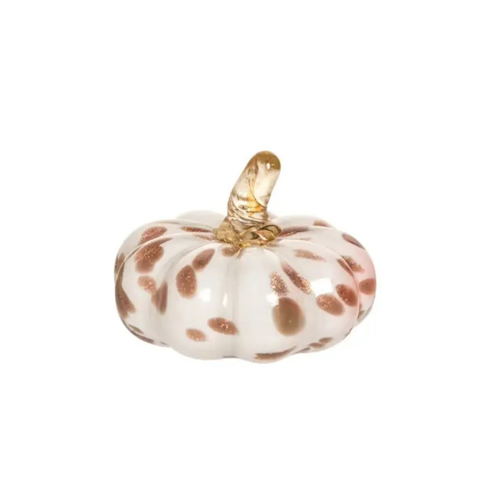 Fall Harvest Mini Glass Pumpkin
