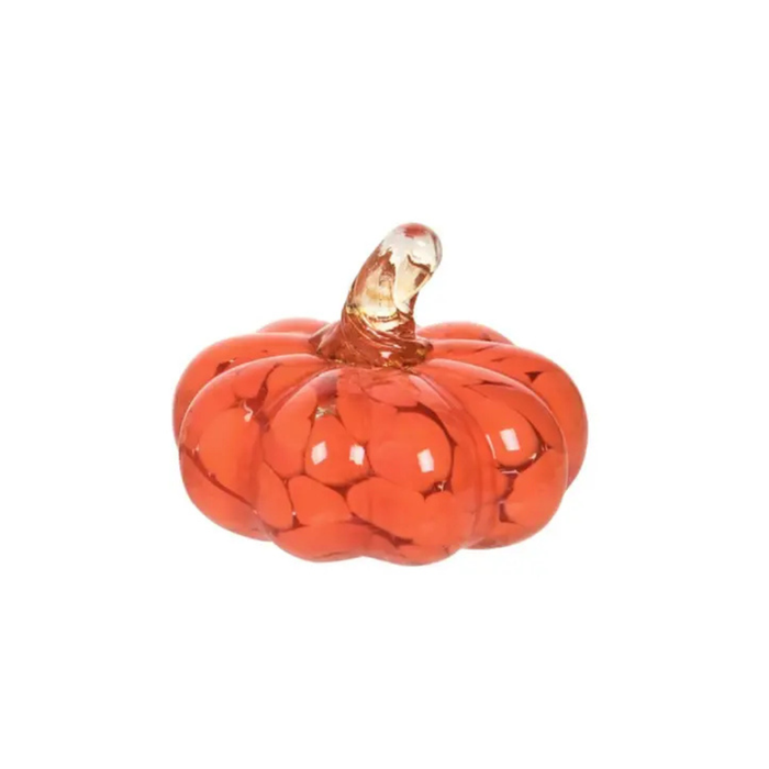 Fall Harvest Mini Glass Pumpkin