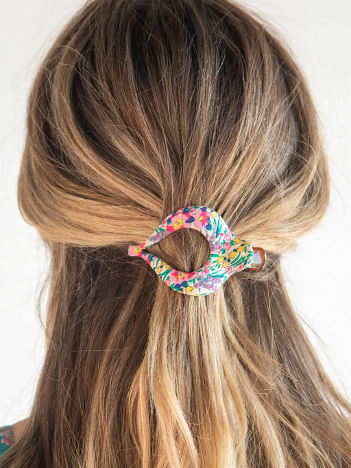 Floral Fabric Boho Hair Clip - Ditsy Neon Floral