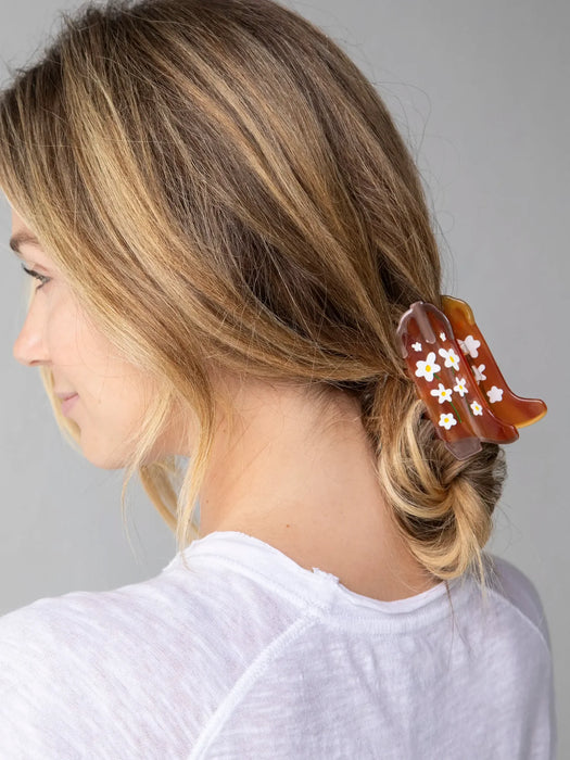 Brown Boot Icon Hair Claw