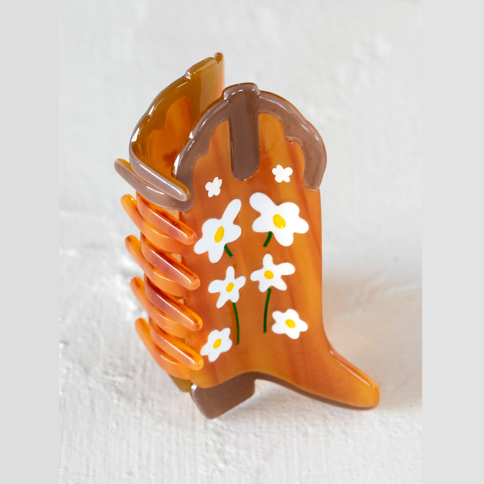 Brown Boot Icon Hair Claw