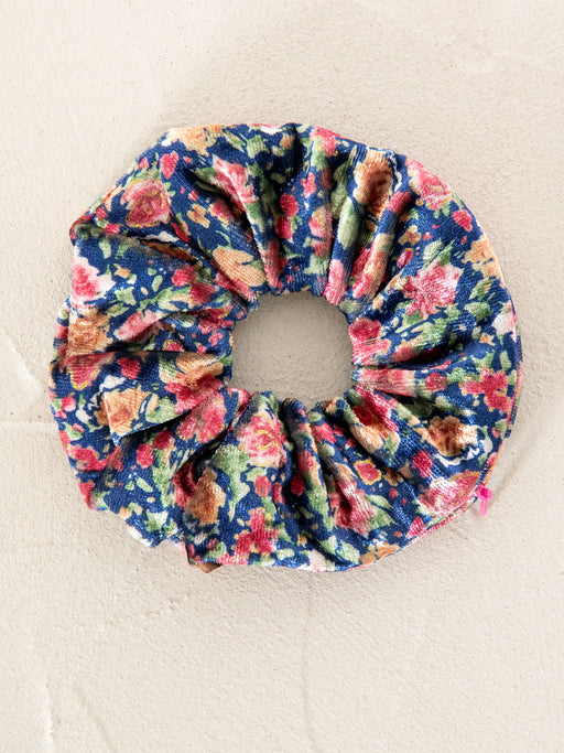 Hideaway Scrunchie - Navy Pink Roses