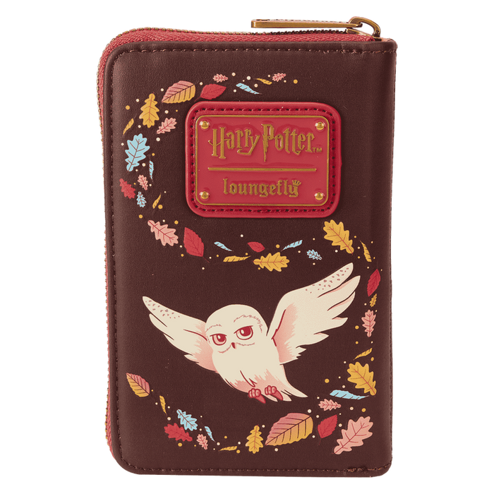 Harry Potter Hogwarts Fall Leaves Zip-Around Wallet by Loungefly