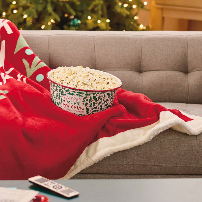 Hallmark Channel Merry Movie Watching Popcorn Bowl