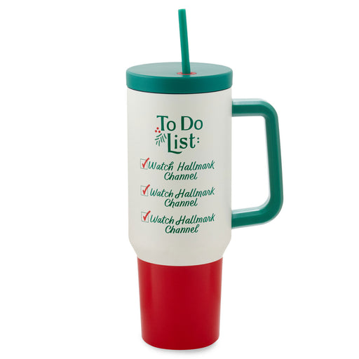 Hallmark Channel To-Do List Travel Mug With Straw