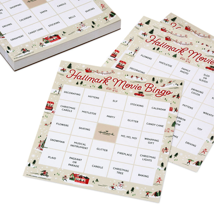 Two Hallmark Movie Bingo cards on a white background