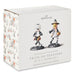 Hallmark Hauntsville Collection Trick-or-Treaters set of 2 decorative figurines in their original white patterned retail box.