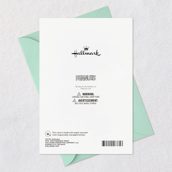 Peanuts® Charlie Brown and Snoopy Good Grooves Birthday Card With Button Pin