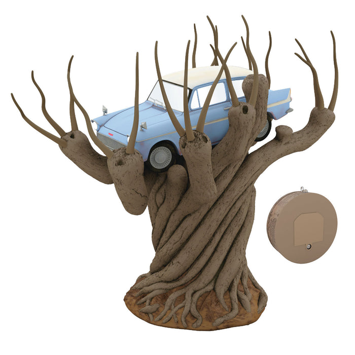 Harry Potter and the Chamber of Secrets™ Collection Flying Ford Anglia in the Whomping Willow™ 2024 Tree Topper With Light and Sound