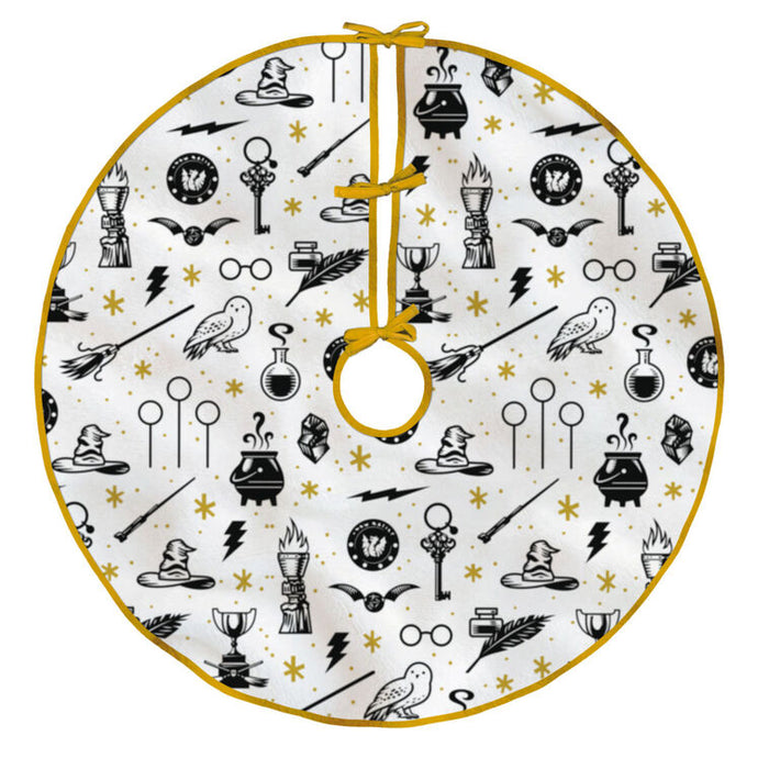 Circular product with black and white pattern on a white background
