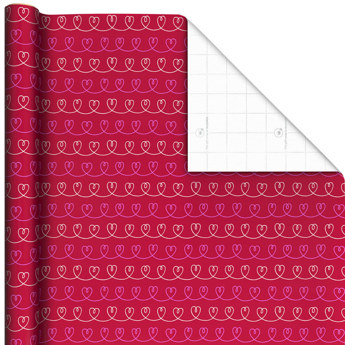 Heart Doodles Valentine's Day Wrapping Paper — Trudy's Hallmark