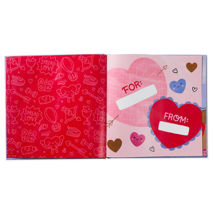 Two greeting cards with Valentine's Day designs on a white background