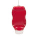 Red ketchup bottle ornament on a white background