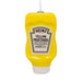 Heinz Yellow Mustard bottle-shaped ornament on a white background