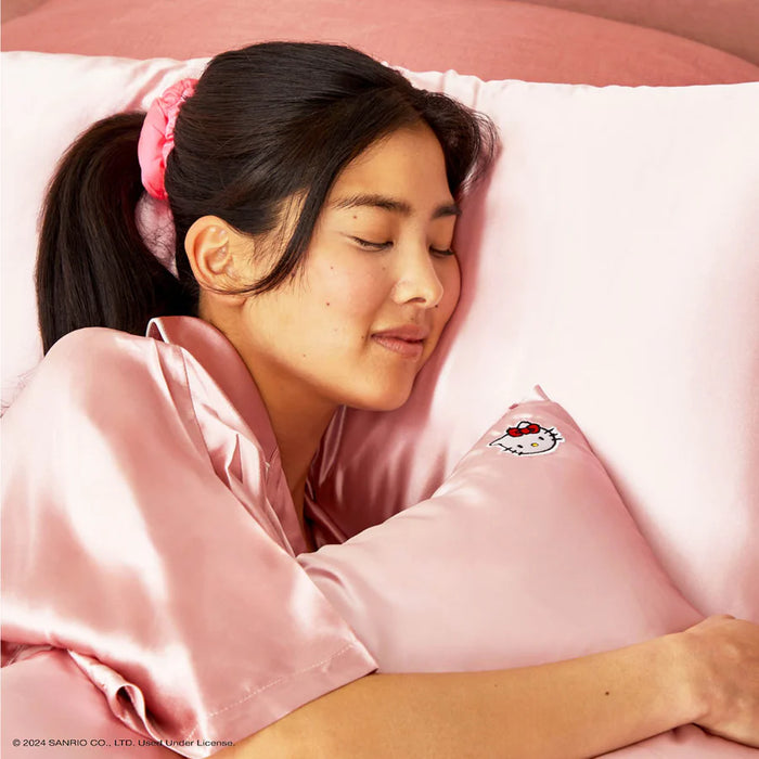 Kitsch x Hello Kitty Satin Pillowcase in Pink Hello Kitty Face - Standard