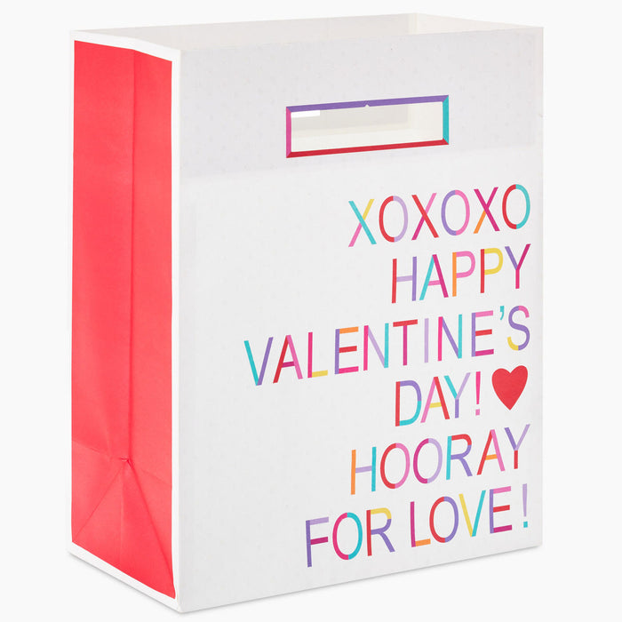 13" Hooray for Love Large Valentine's Day Gift Bag