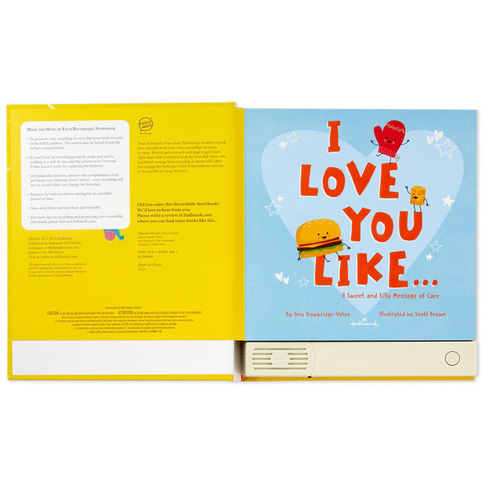 I Love You Like… Recordable Storybook With Music