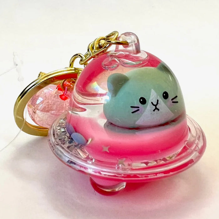 Cat UFO Floaty Keycharm