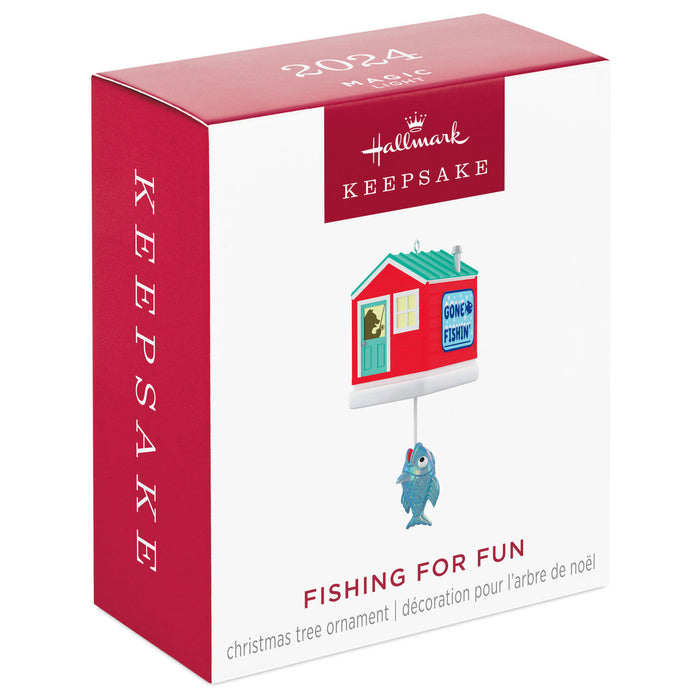 Mini Fishing for Fun 2024 Ornament With Light