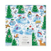 Hallmark 1000-piece Snowball Fight jigsaw puzzle box featuring a whimsical winter illustration with snowmen, ice tubes, evergreen trees, and playful animals on a white background.