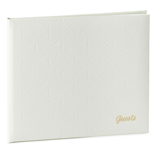 Ivory Botanical Pattern Guest Book