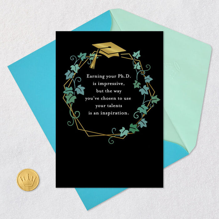 congratulations grad card Hallmark Graduation Card, You Are an Inspiration Ph.D. Graduation Card