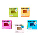 Four colorful boxes of Fun Cube toys on a white background