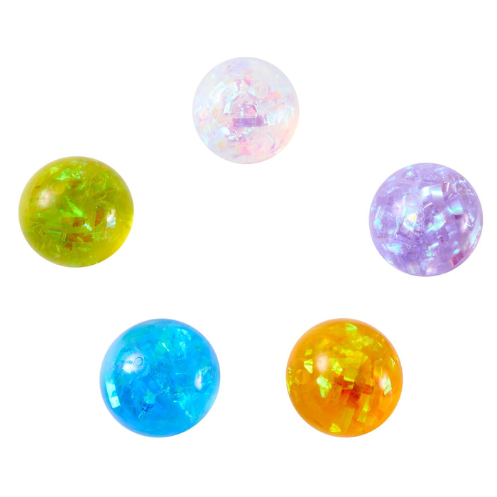 Set of colorful opal beads on a white background