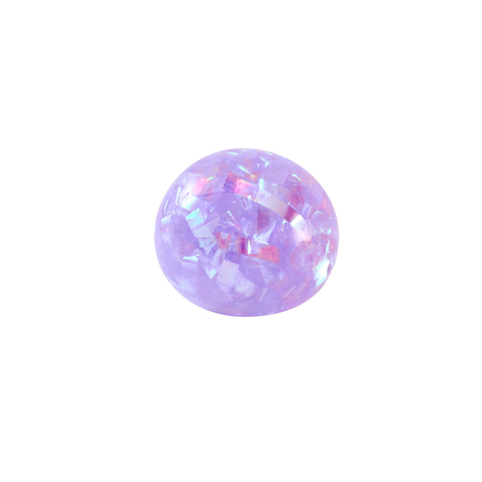 Purple gemstone on a white background