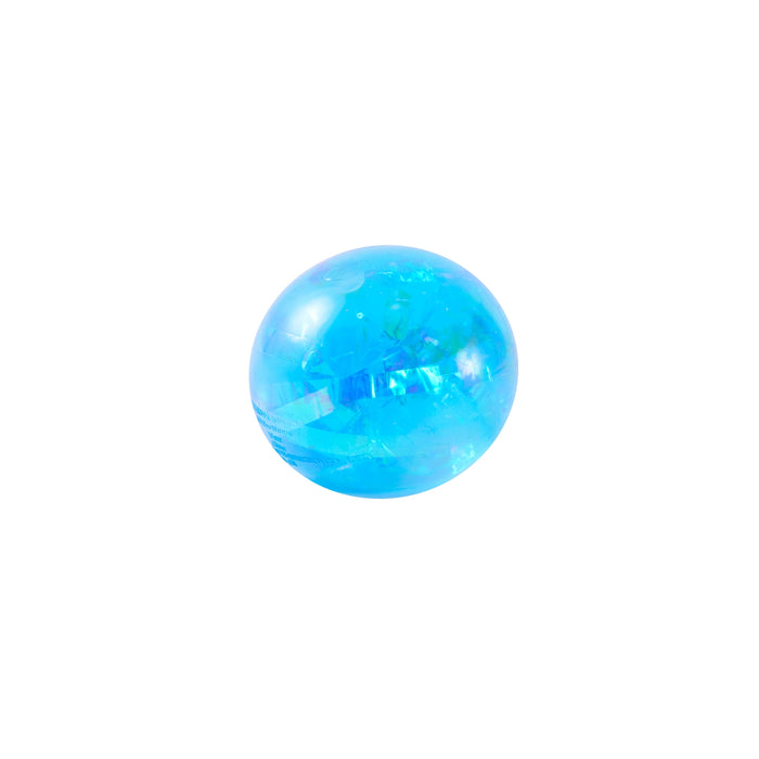 Blue glass bead on a white background