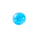 Blue glass bead on a white background