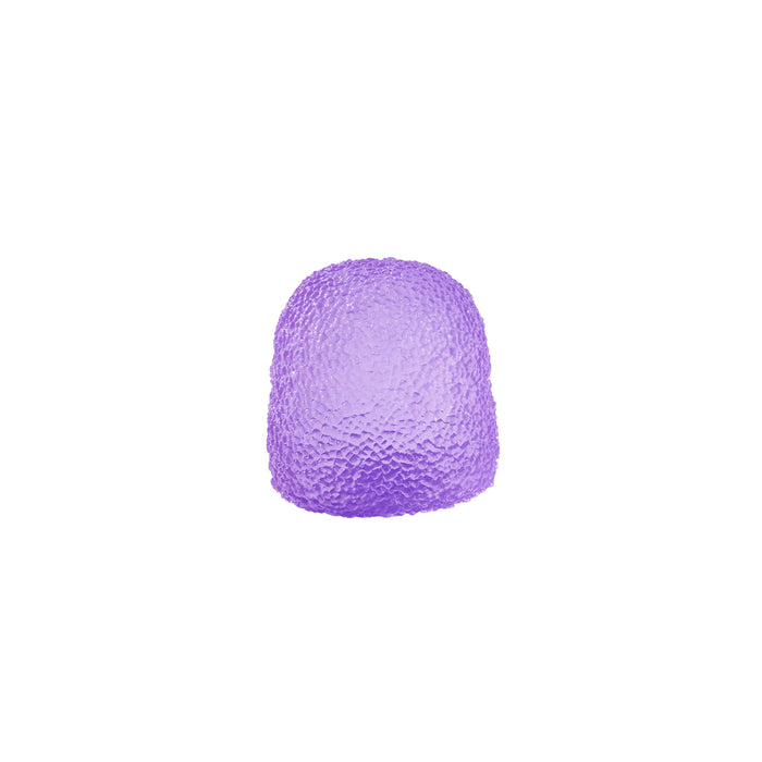 A single textured purple dome-shaped accessory, resembling a silicone grip or protective cap, centered on a plain white background.