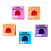 Five packages of Gum Droppable on a white background