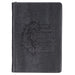 Be Strong and Courageous Classic Gray Faux Leather Journal with Zipper Closure - Joshua 1:9
