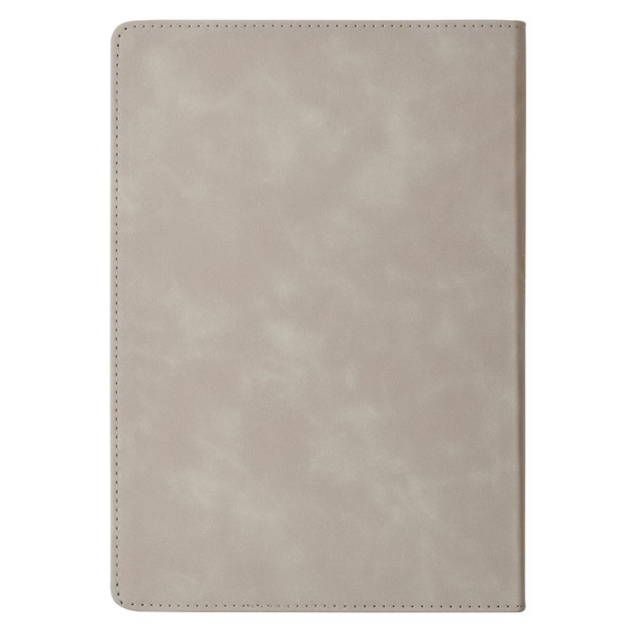 Beige leather case on a white background