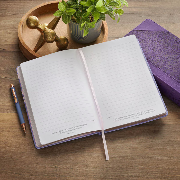 Hallmark Journal Faithful Promise Lavender Garden Faux Leather Classic Journal — Trudy's ...