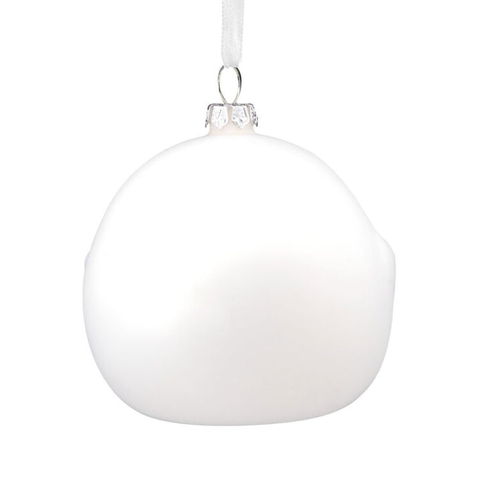 White Christmas ornament on a white background