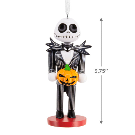 Halloween-themed figurine with a pumpkin, standing on a white background with dimensions indicated.