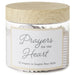 Jar labeled 'Prayers for the Heart' with a wooden lid on a white background