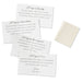Set of prayer cards with text on a white background