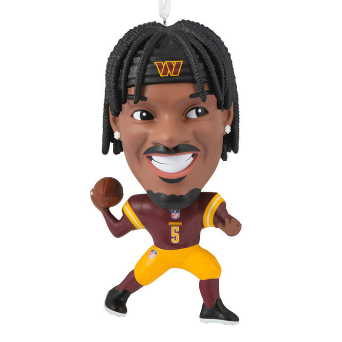NFL Washington Commanders Jayden Daniels Bobblehead Hallmark Ornament