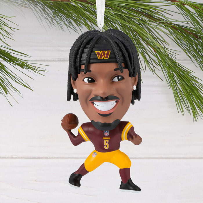 NFL Washington Commanders Jayden Daniels Bobblehead Hallmark Ornament