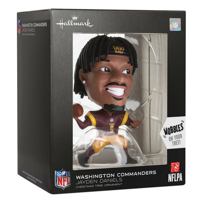 NFL Washington Commanders Jayden Daniels Bobblehead Hallmark Ornament
