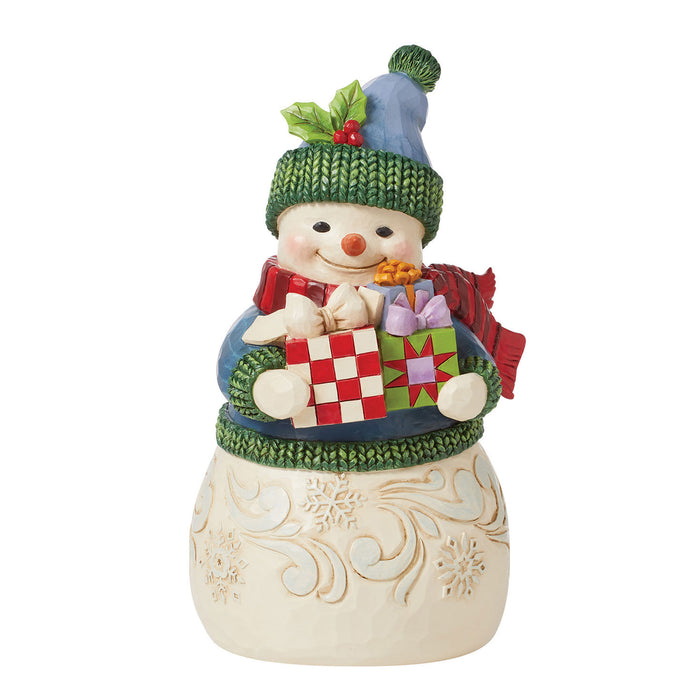 Snowman With Presents Figurine by Jim Shore