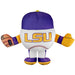 Plush toy shaped like a baseball with LSU logo on a white background