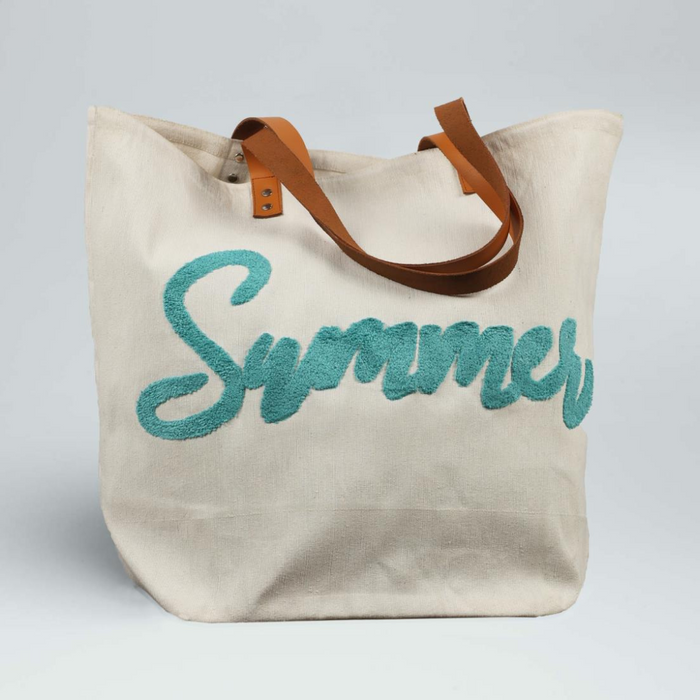 Summer Sherpa Canvas Tote Bag
