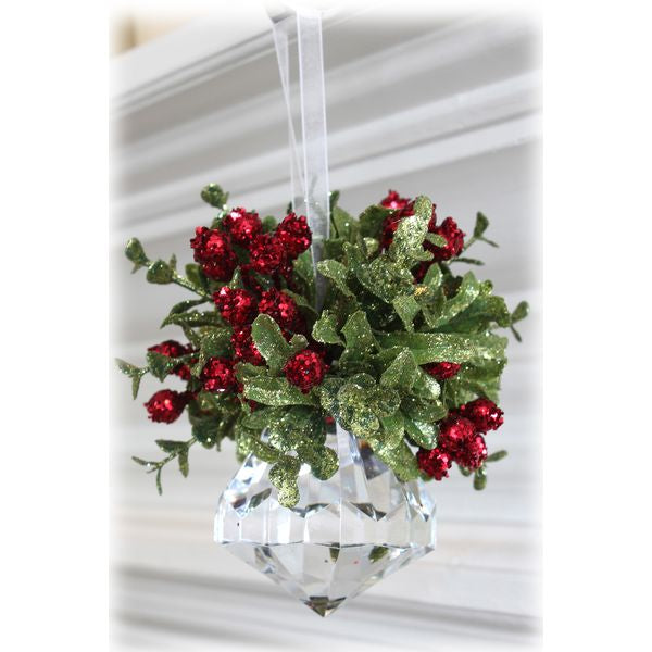 Ganz Kissing Krystals Classic Red Mini Mistletoe Jewel Ornament
