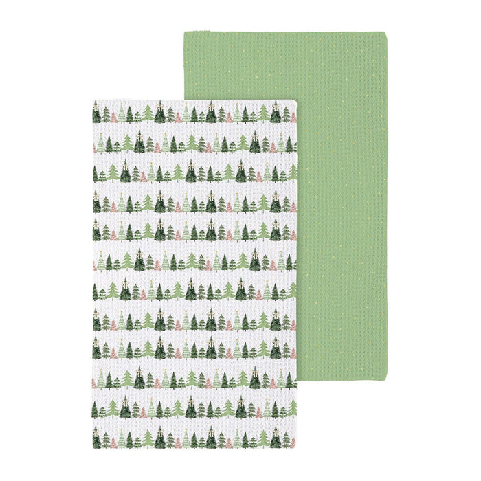 Emerald Trees Double-Sided Kitchen Towel