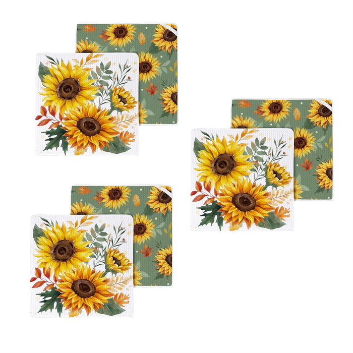 Harvest Blossom Sunflowers Quick Dry Dish Cloth, Set of 3